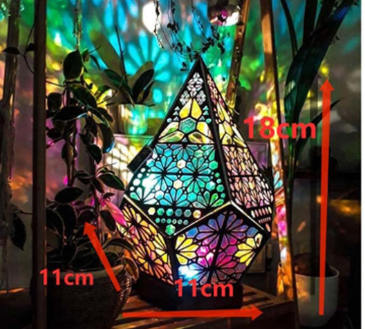 Floor Lamp Bohemian Starry Sky Lights Wooden Table Lamps Bohemian Style Decor Gift For Home Garden Decoration