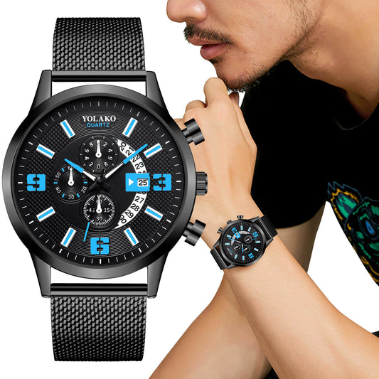 Fashion Big Digital Calendar Men's Watch