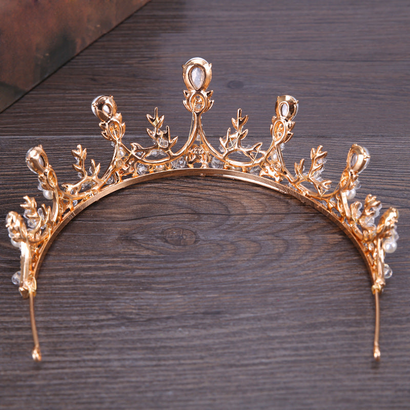 Auspicious Wheat Ear Handmade Bridal Diamond Crown