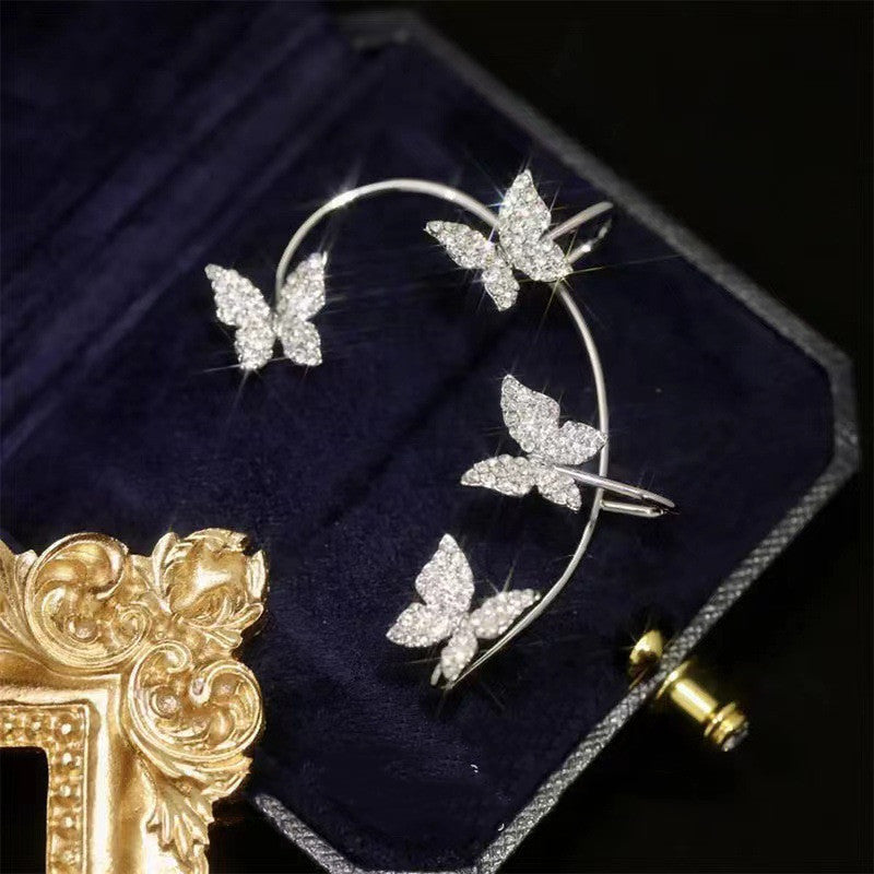 Butterfly Earrings Ear Clip and Ear Hook Jewelry