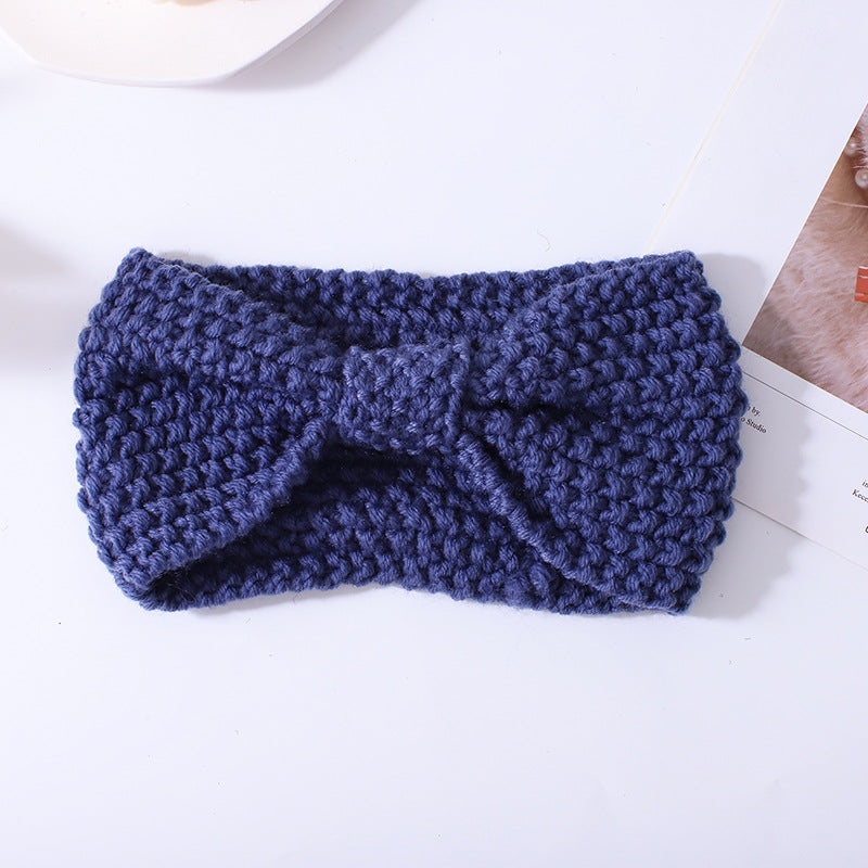 Corn Kernels Bowknot Knitted Wool Headband Movement