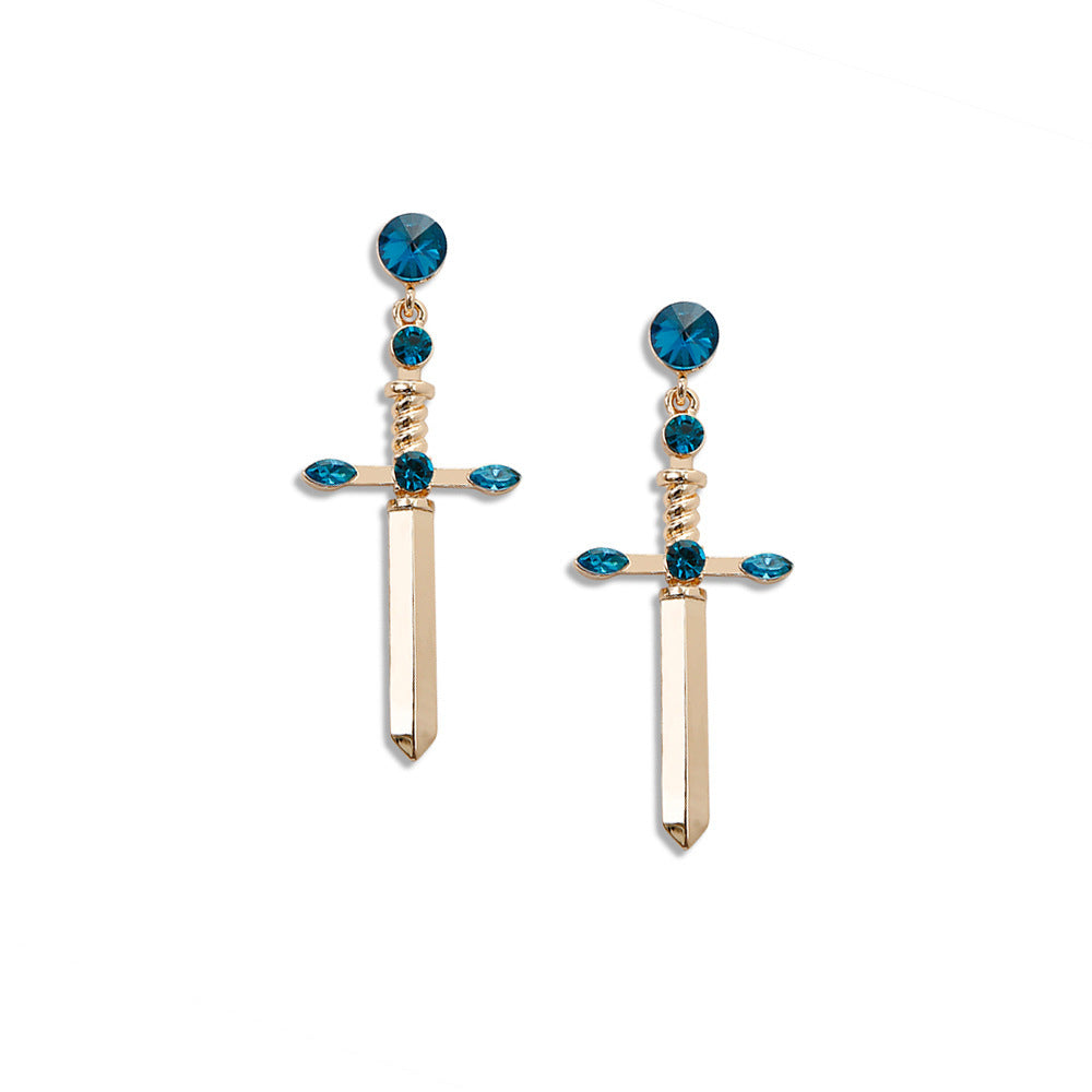 European And American Cross Earrings Antique Retro Ethnic Style High-end Earrings