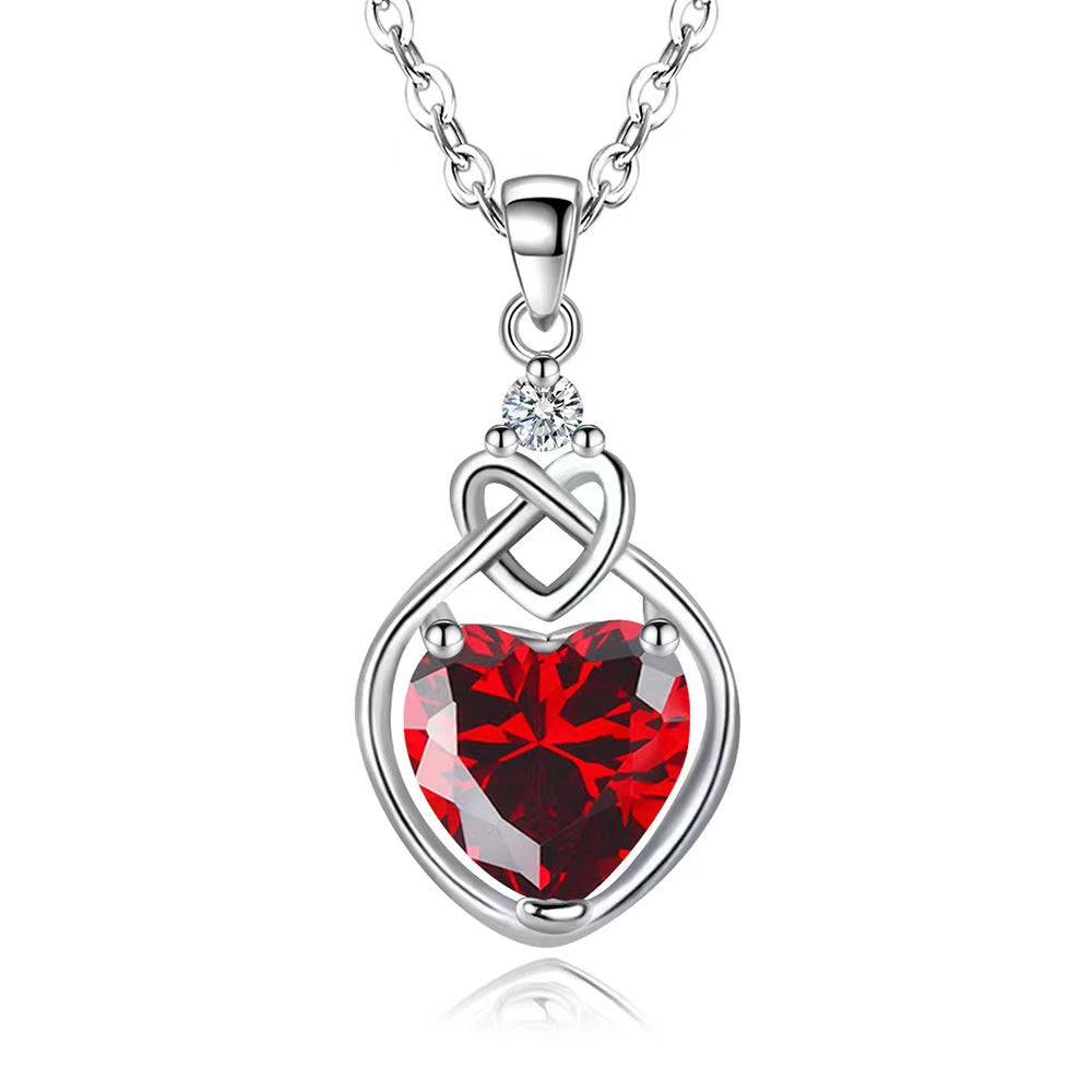 Exquisite Heart-Shaped Ruby Jewelry Suit