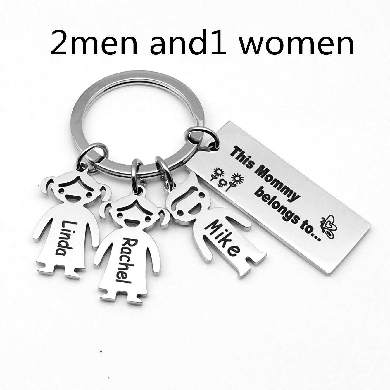 Stainless Steel Boy and Girl Keychain