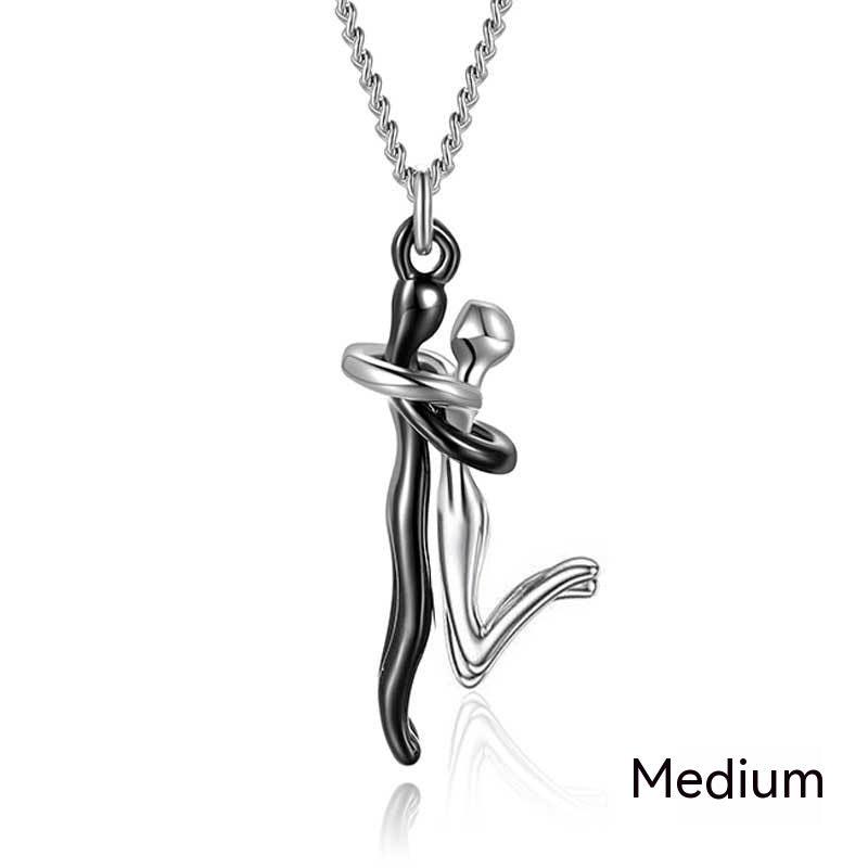 Original Couple Hug Pendant Necklace For Women