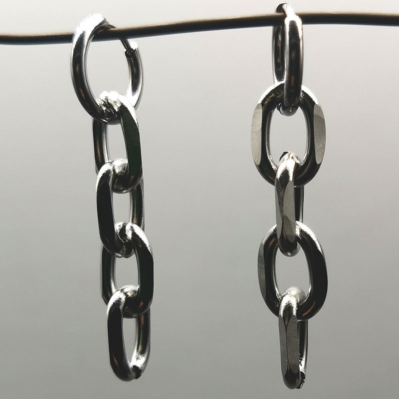 Creative Stainless Steel Chain Earrings Earrings Fashion Trendy Exaggerated Earrings