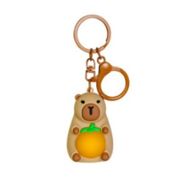 Cute Creative Doll Cartoon Light Pull Keychain