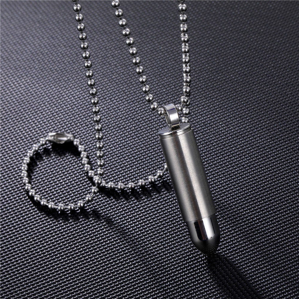 Stainless Steel Cylindrical Creative Perfume Bottle Pendant Jewelry