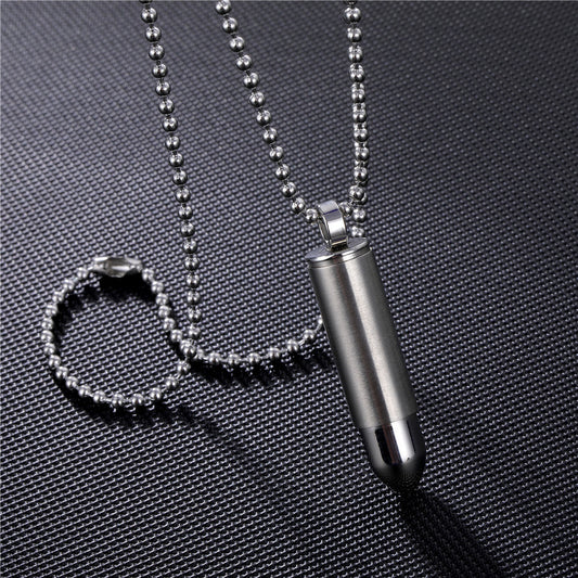 Stainless Steel Cylindrical Creative Perfume Bottle Pendant Jewelry