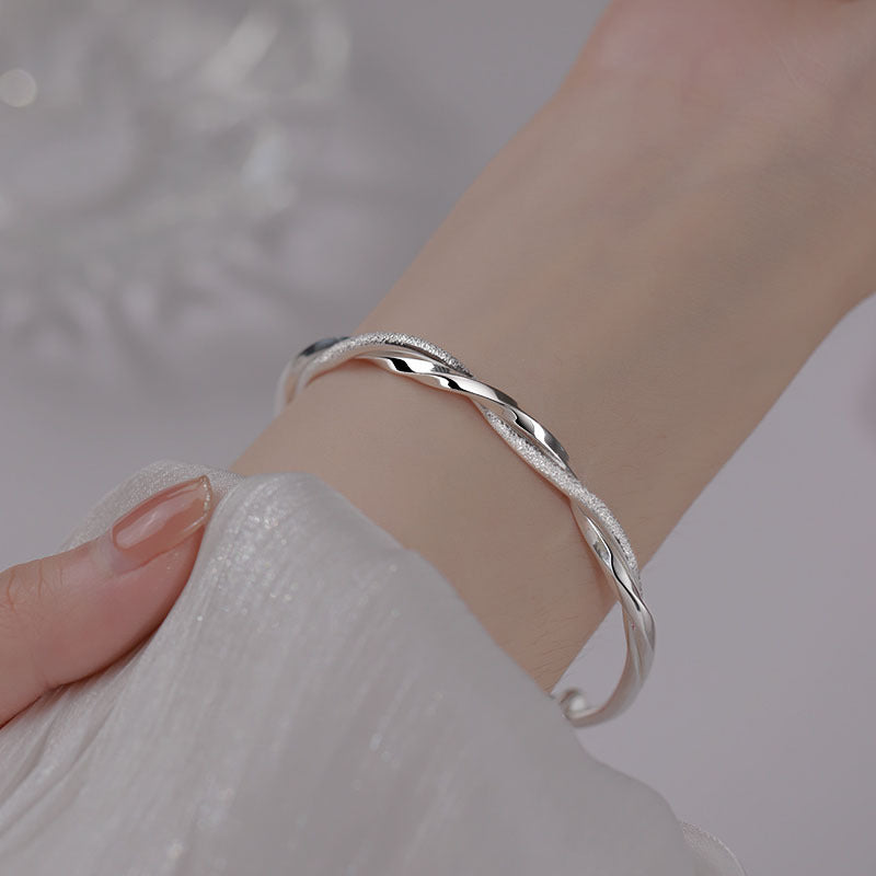 Foot Silver 999 Mobius Ring Bracelet