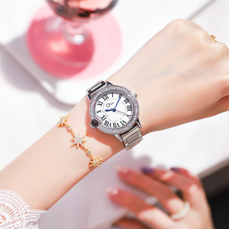 Women's Steel Band Diamond Micro-engraving Fashion Personality Watch