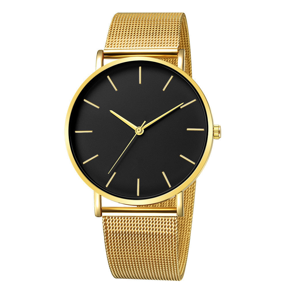 Mesh belt men's watch