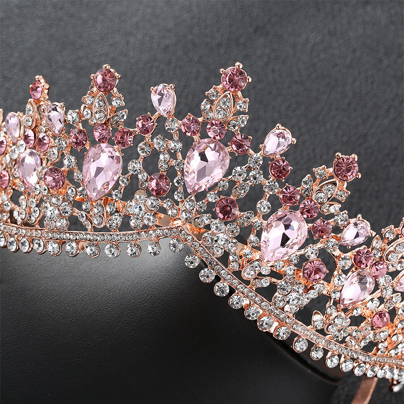 Baroque Bridal Crown Headdress Rhinestone Princess Formal Dress Accessories