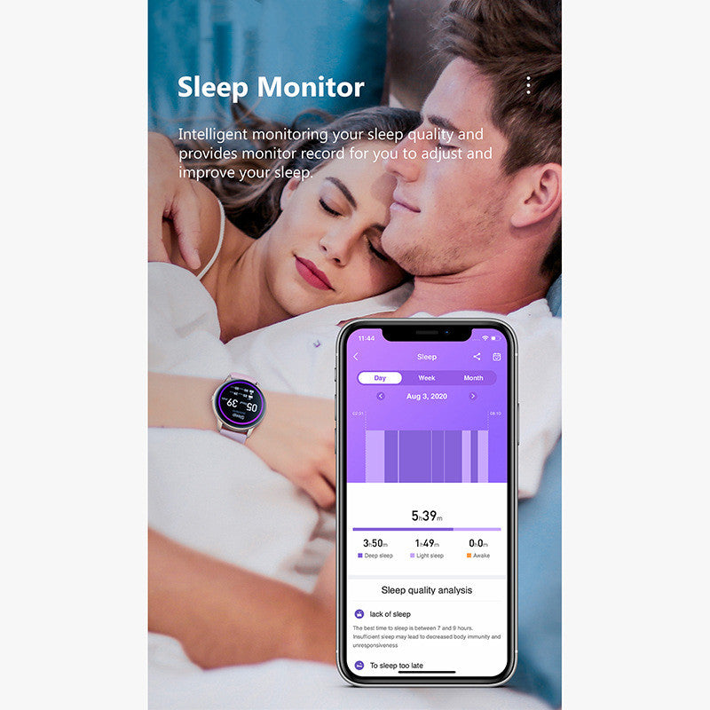 Multifunctional Heart Rate Sleep Monitoring Smart Watch