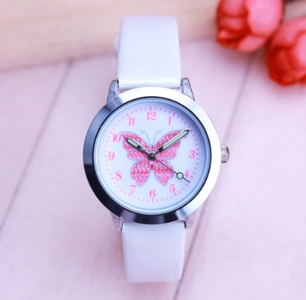 Cute Butterfly Dial Waterproof Quartz Watch for Kids