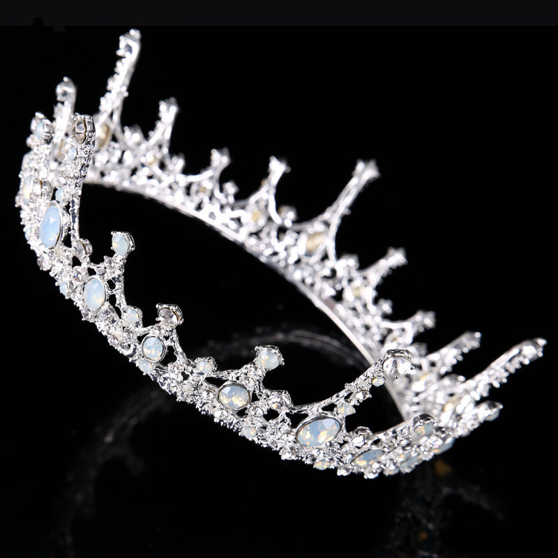 Silver Rhinestone Crown Wedding Accessories Headband