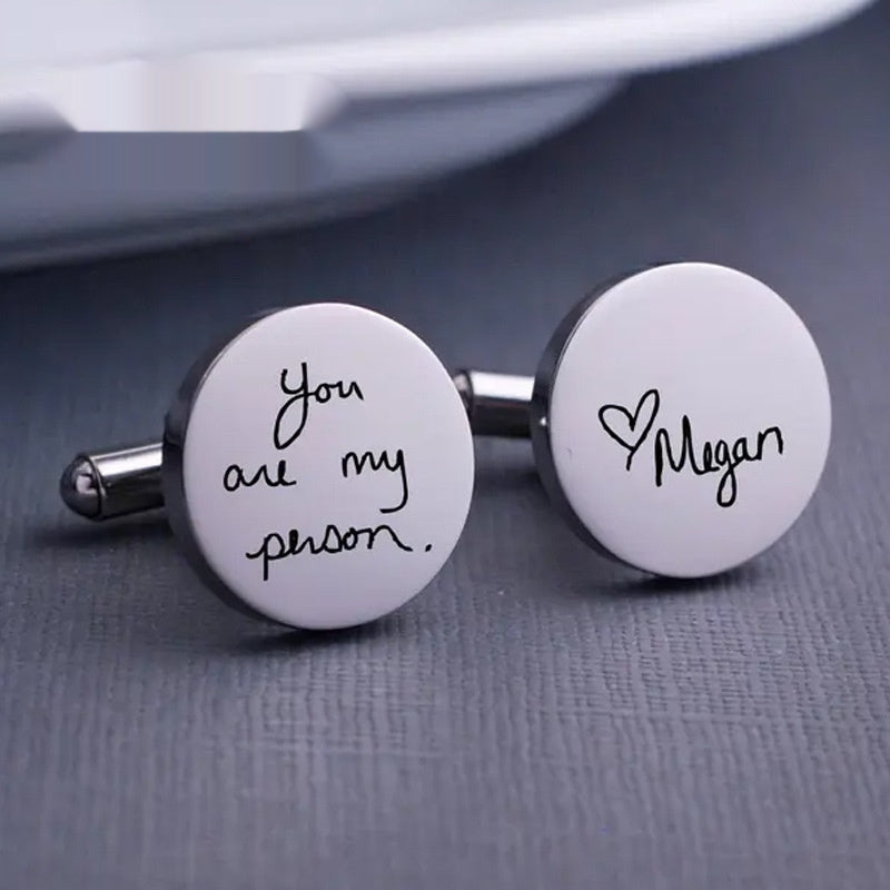 Men's High-Grade Engraved Cufflinks