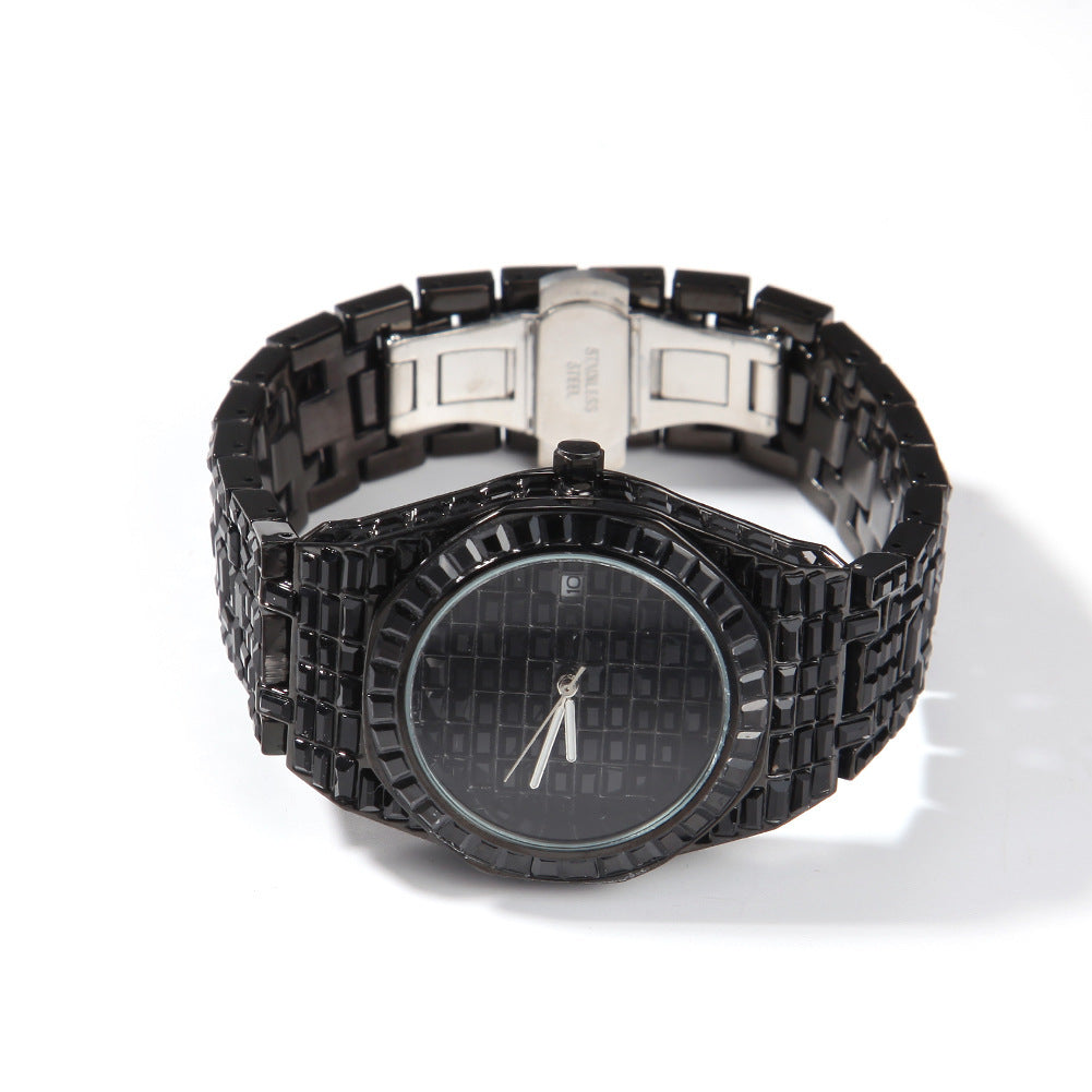 Mens Quartz Casual Round Hip Hop Sports Watch