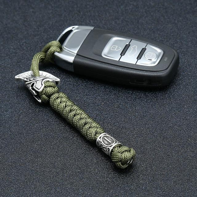 Viking Rune Bead Lanyard Keychain Outdoor