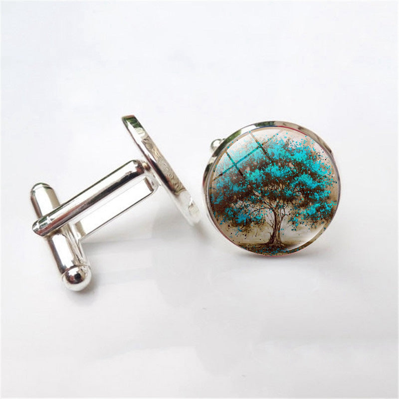 Tree of Life Time Gem Cufflinks