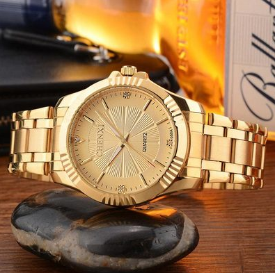 Luxury Brand Man Gold Dress Watches Stainless Steel