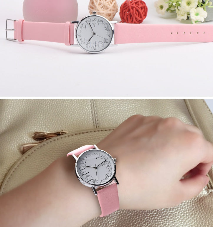 Lazy cute cat watch female watch child student watch