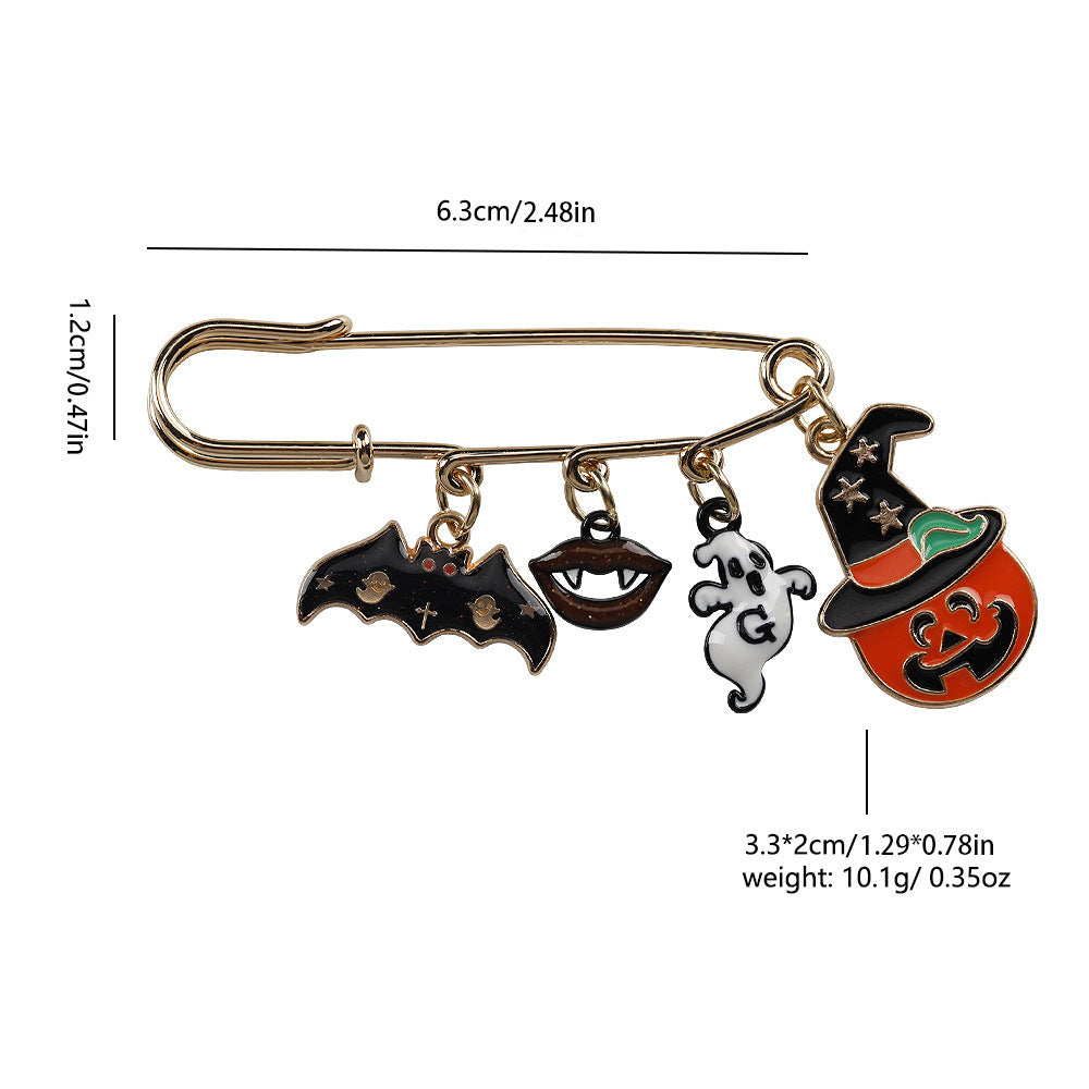 Halloween Funny Pumpkin Brooch Cartoon