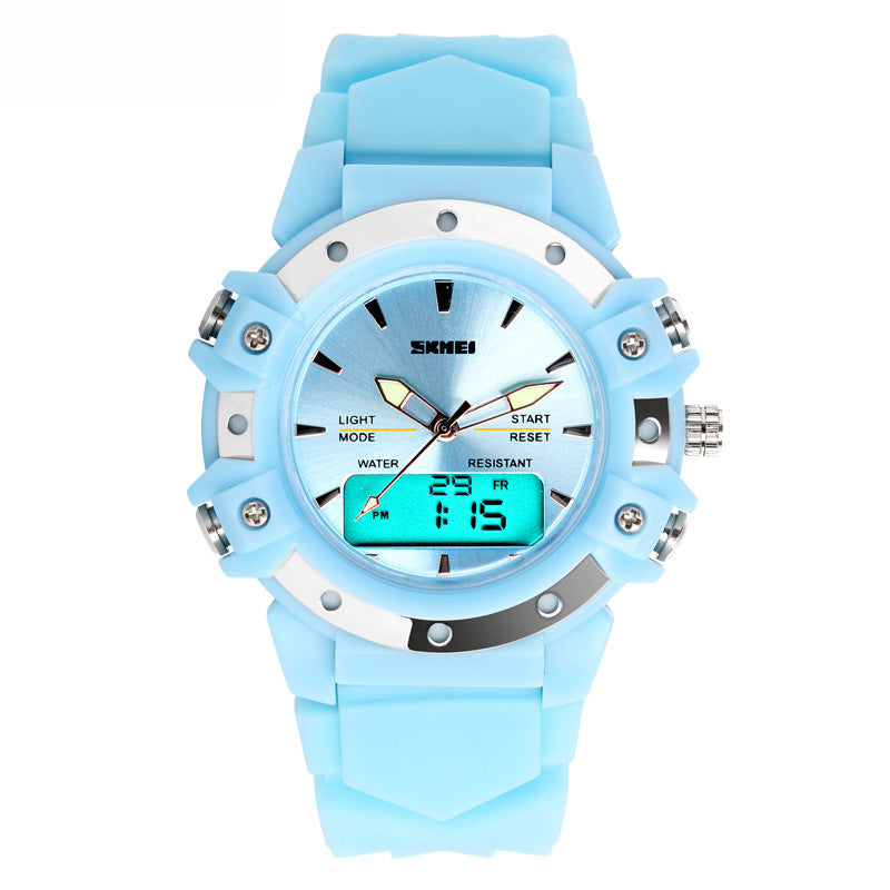 Hipster Double Display Electronic Watch Multifunctional Student Watch