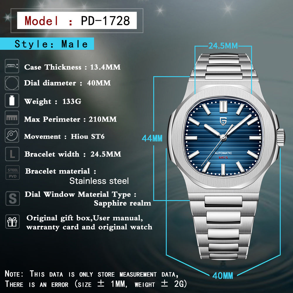 Simple Refined Steel Waterproof Calendar Men's Mechanical Watch