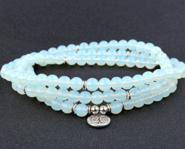 Natural Stone Bead Mala Bracelet