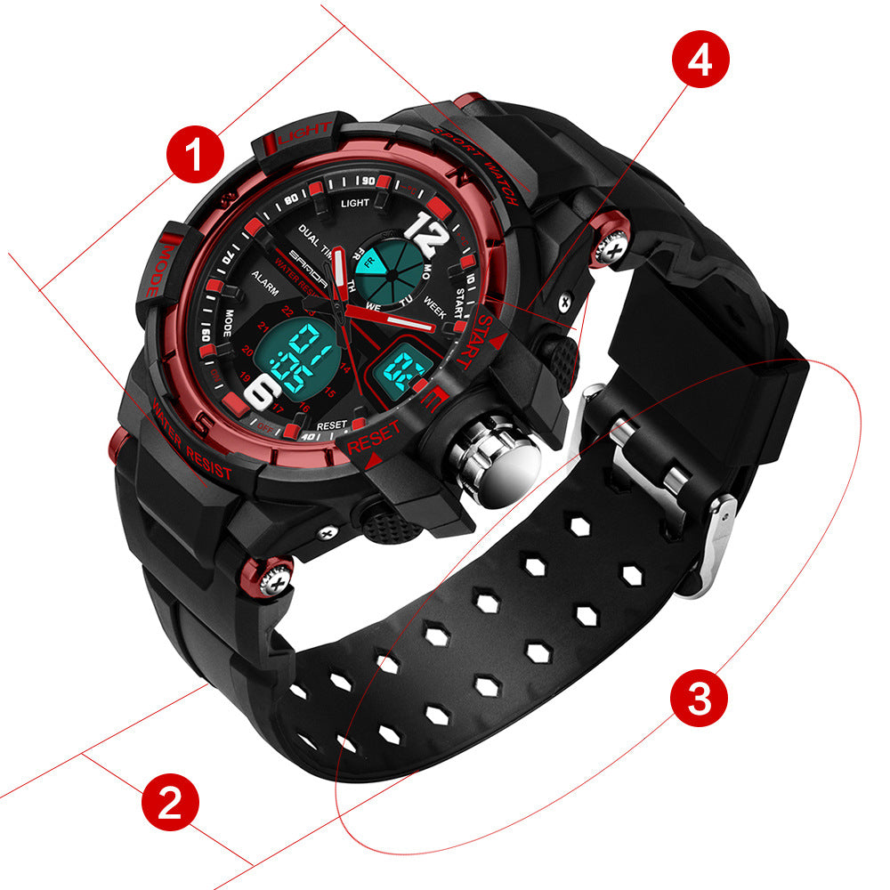 Functional waterproof electronic sports watch