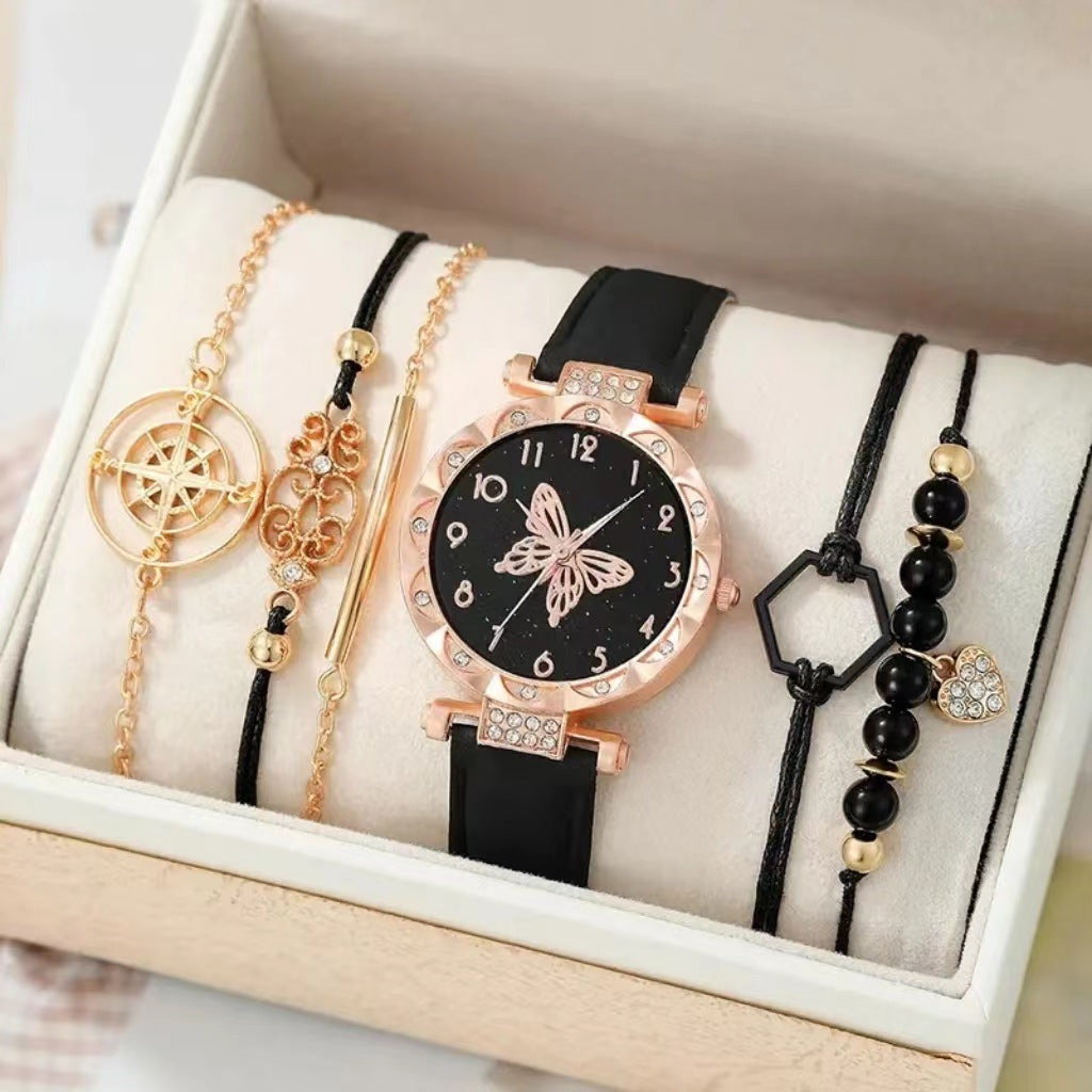 Simple Women's Quartz Watch Set