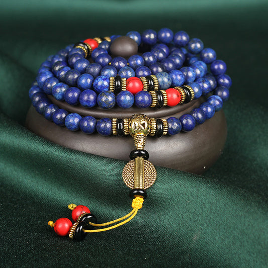 Natural 5A Imperial Lapis Lazuli 108 Beads Bracelet