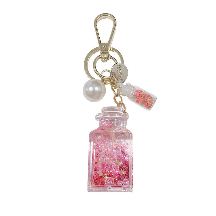 Creative Quicksand Keychain Women's Perfume Bottle