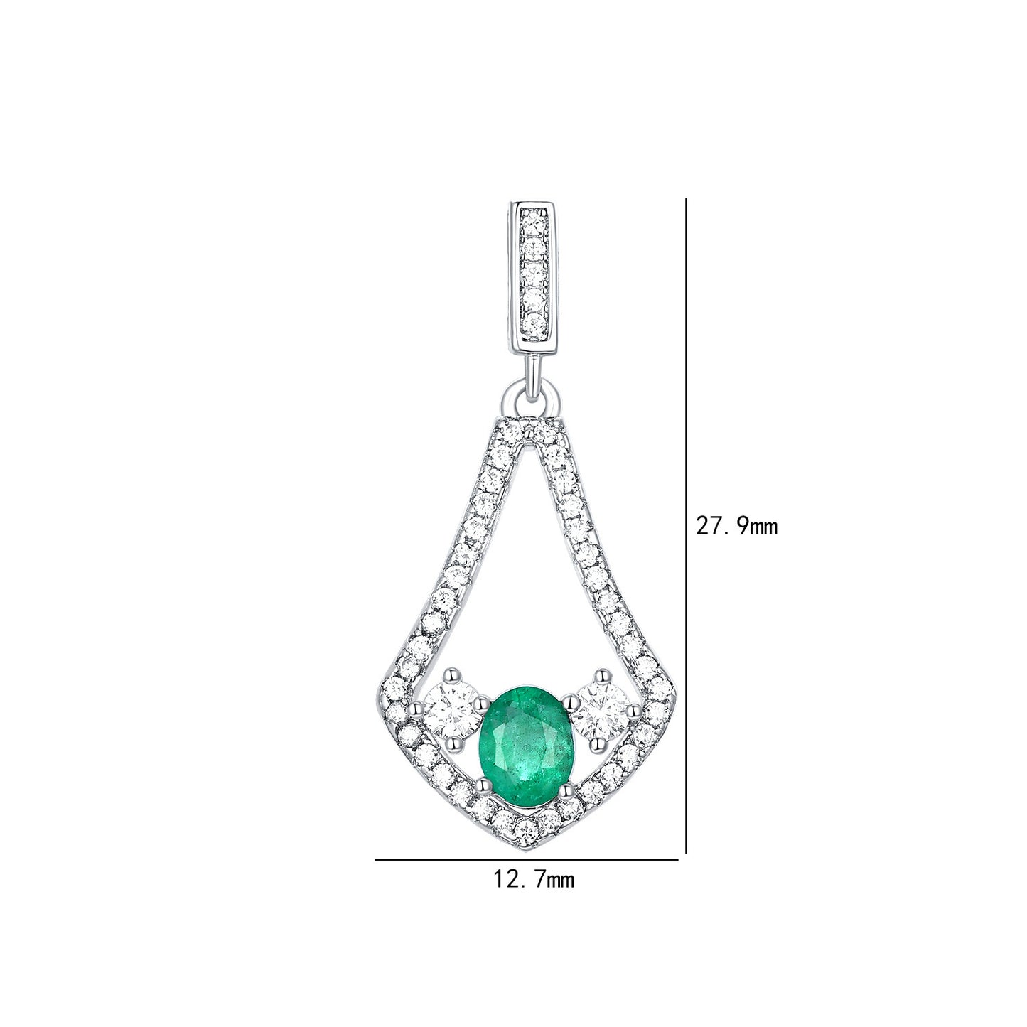 Natural Emerald Earrings For Female Korean Version High Quality Zirconium Earrings S925 Silver