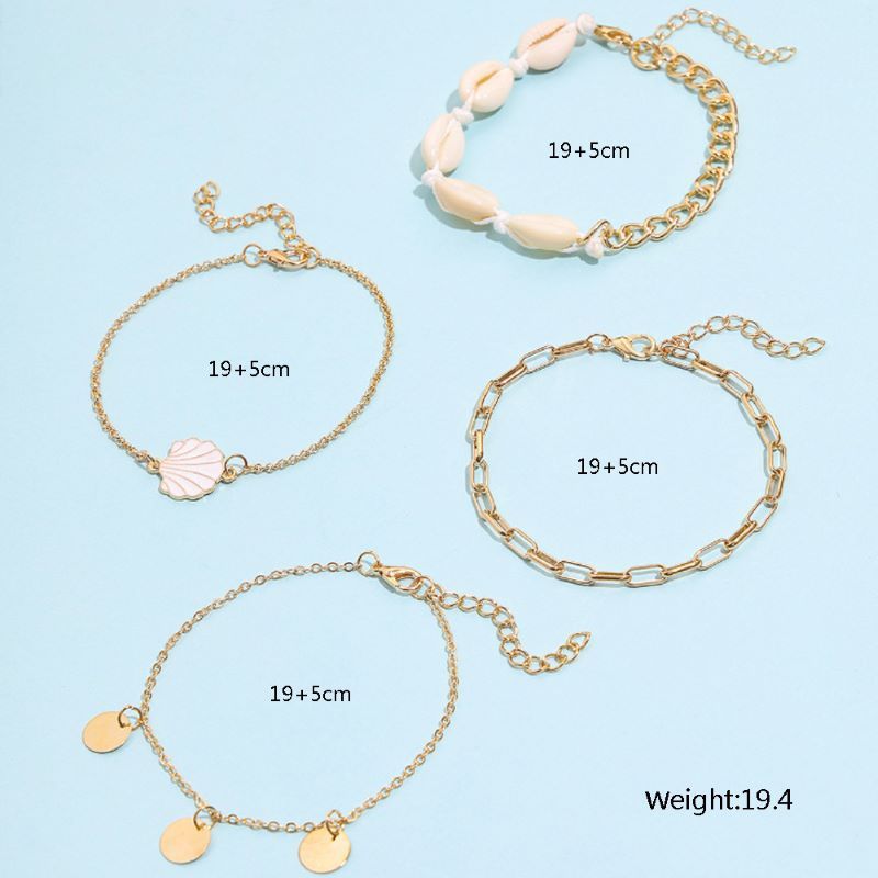 Alloy Dripping Scallop Feet Chain Set