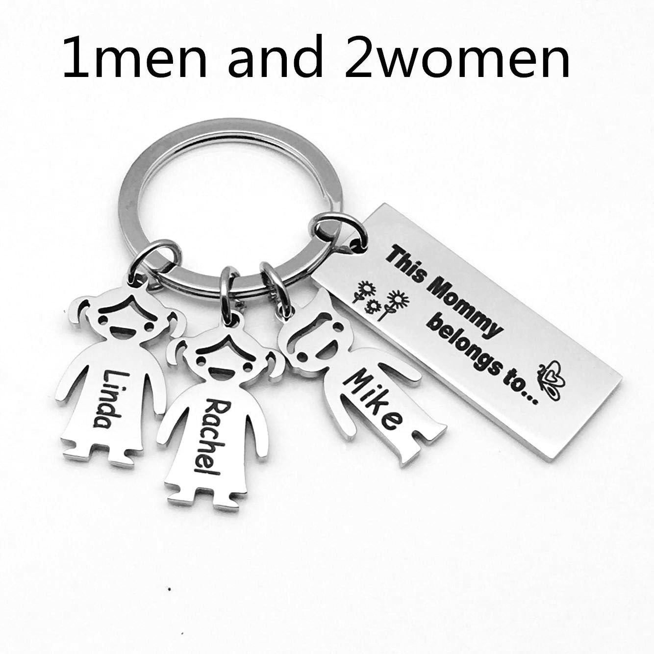 Stainless Steel Boy and Girl Keychain
