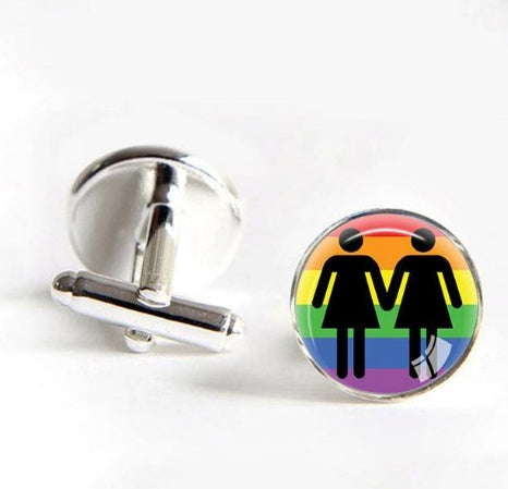Gay Pride Rainbow Cufflinks
