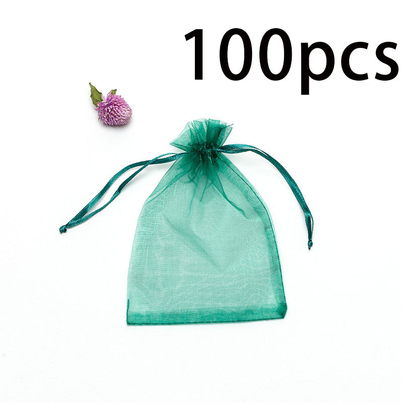 Candy Packaging Bag Drawstring Bag Jewelry Camphor Wood Bead Mesh Bag