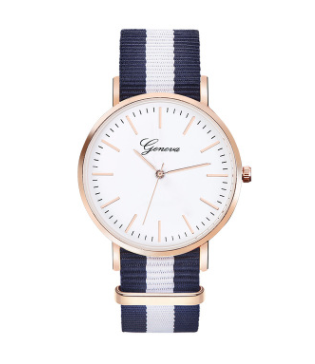 Lovers watch women fashion trend Korean version of simple leisure male students quartz watch nylon canvas belt hot sale