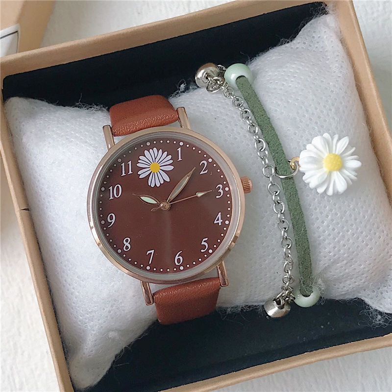 All-match Fashion Trendy Girls' Cute Quartz Watch Set