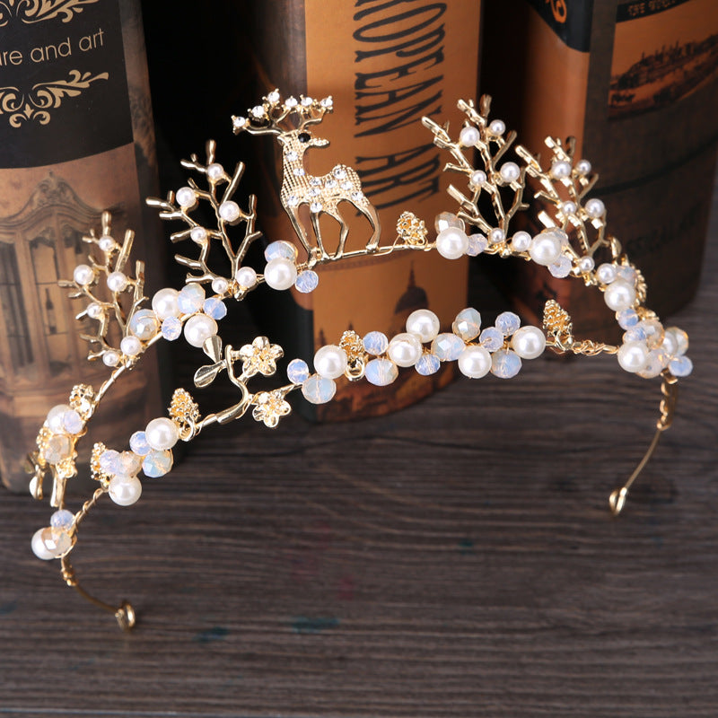 Fawn Crown Golden Animal Wedding Accessories