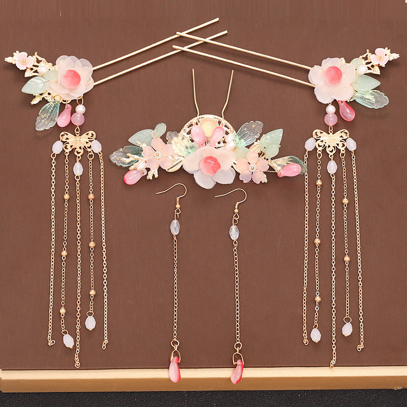 Headdress Hair Plug Fringed Hairpin Full Set Step Rock