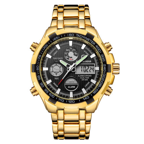 Men's Calendar Alloy Sports Multi-function Watch