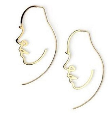 Creative Abstract Face Contour Earrings Fashion Trendy Personality Earrings