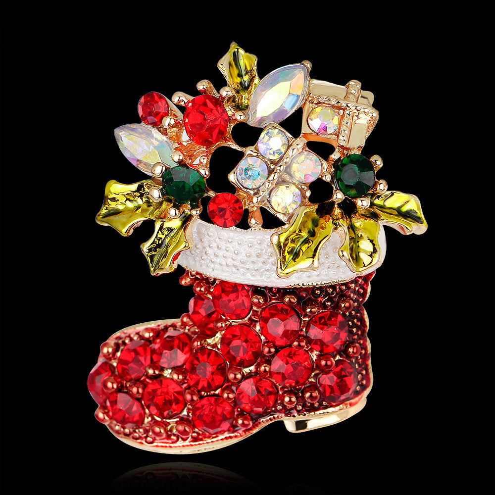 New Fashion Christmas Boots Alloy Brooch