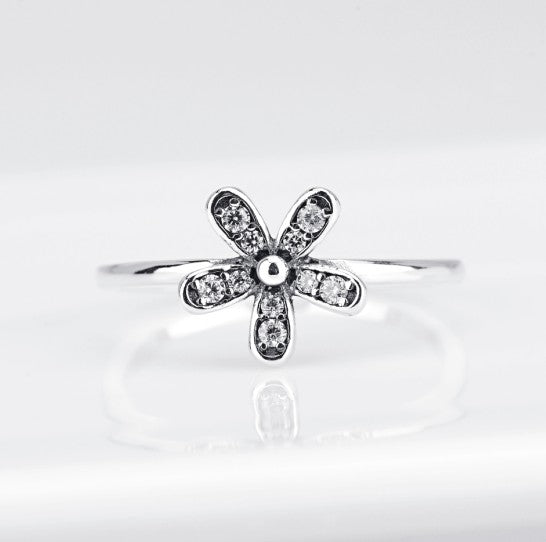 Fast sell Amazon 925 Silver Flower Ring