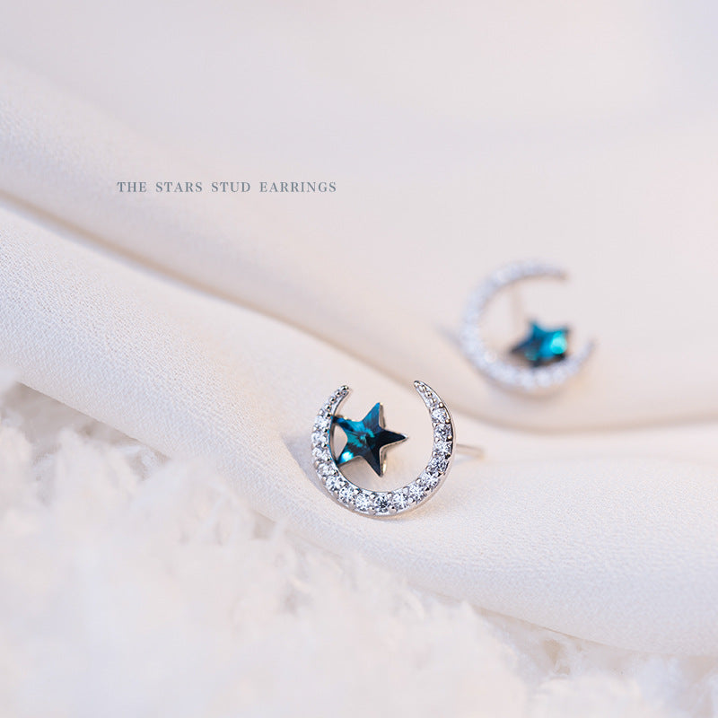 S925 Sterling Silver Star Silver Earrings