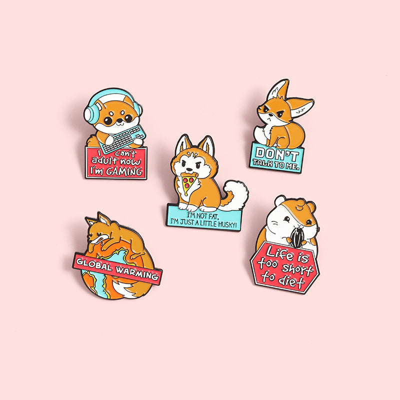 Cartoon Creative Cute Animal Series Brooch Jewelry