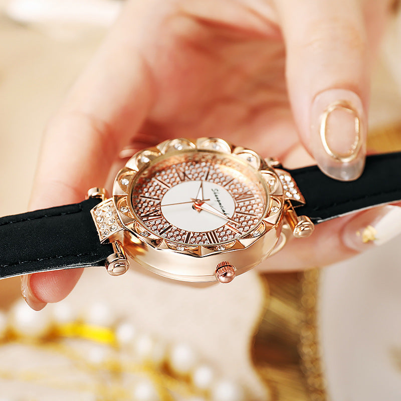 Diamond-encrusted Starry Belt Women's Quartz Watch